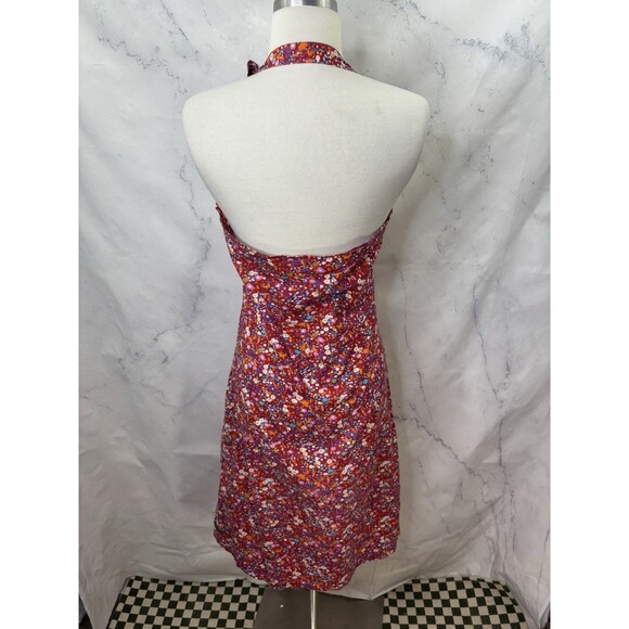 Vintage Todd Oldham Y2k Halter Dress 7 M Ditsy Floral Midi 2000s Fairy TO2 - Picture 7 of 16